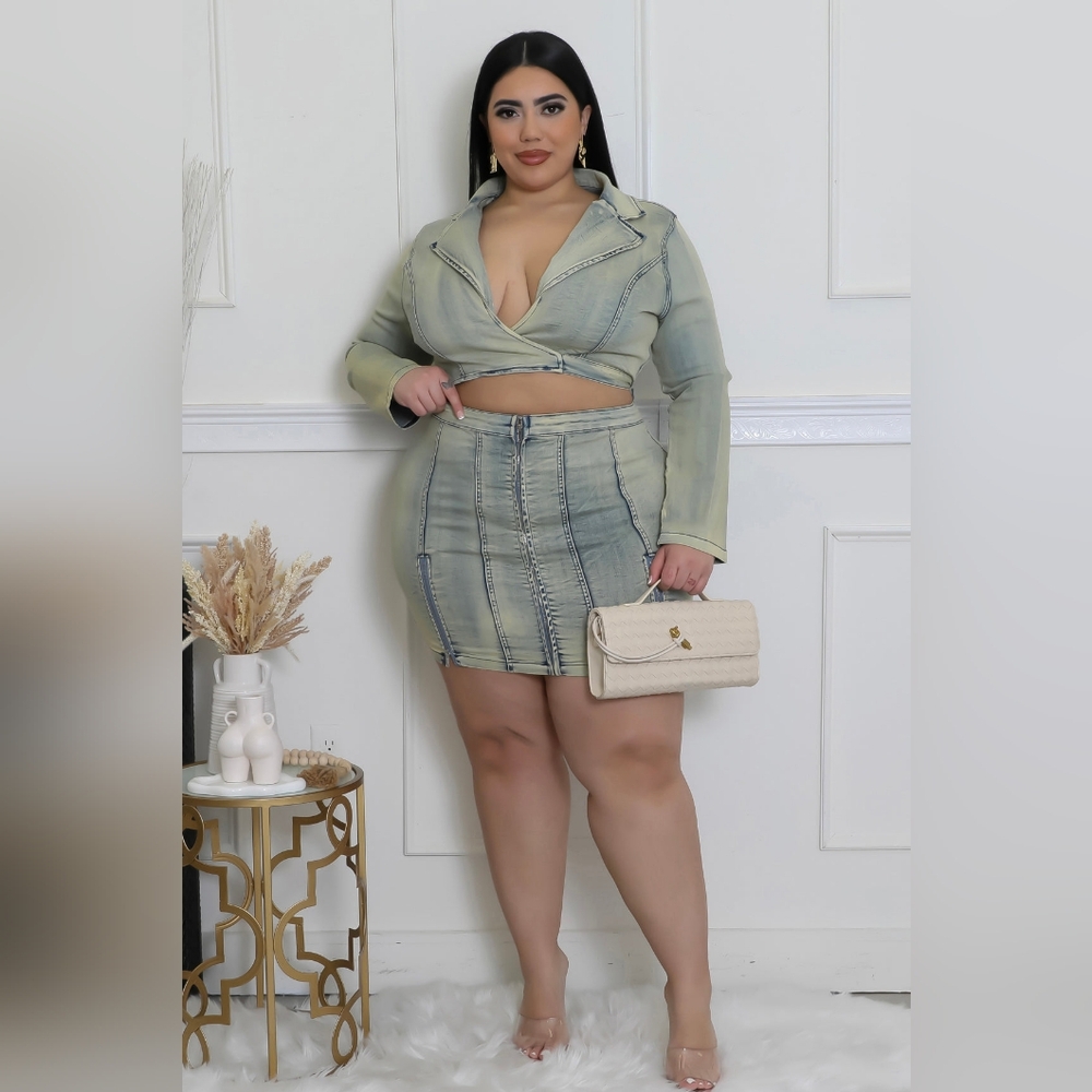 Plus Size Denim Dress